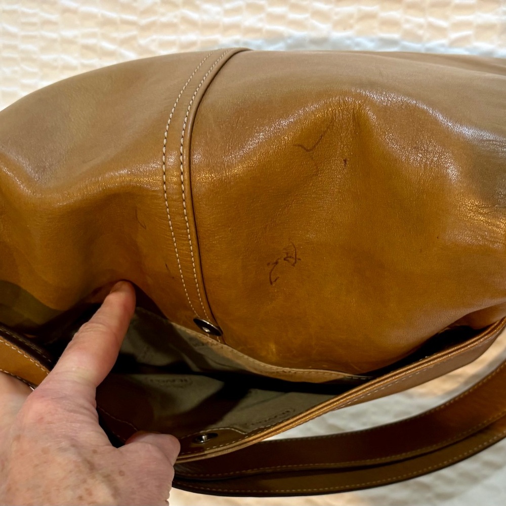 COACH Vintage Hampton Shoulder Crossbody Bag  Pretty & 100% Silk Scarf  Y2K 💙👜🤩 - Picture 6 of 14